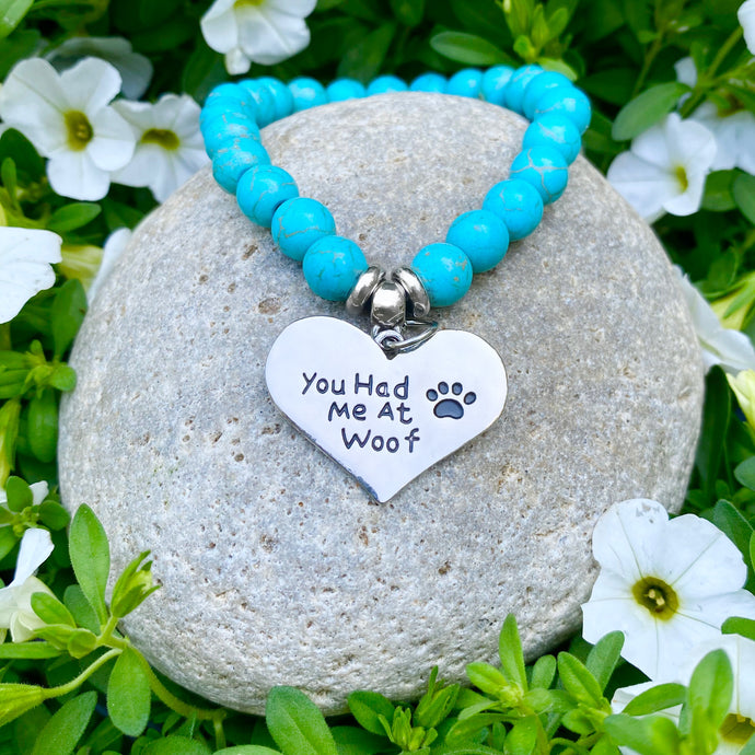 You Had Me at Woof Turquoise Bracelet