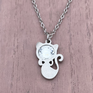 Cat Gemstone Necklace