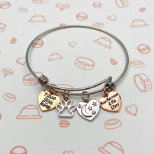 Load image into Gallery viewer, Paw Love Moon &amp; Stars Bangle Bracelet
