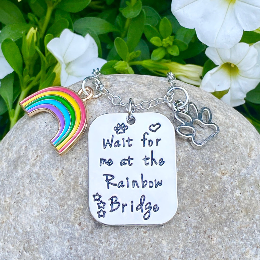 Wait for Me at the Rainbow Bridge Necklace