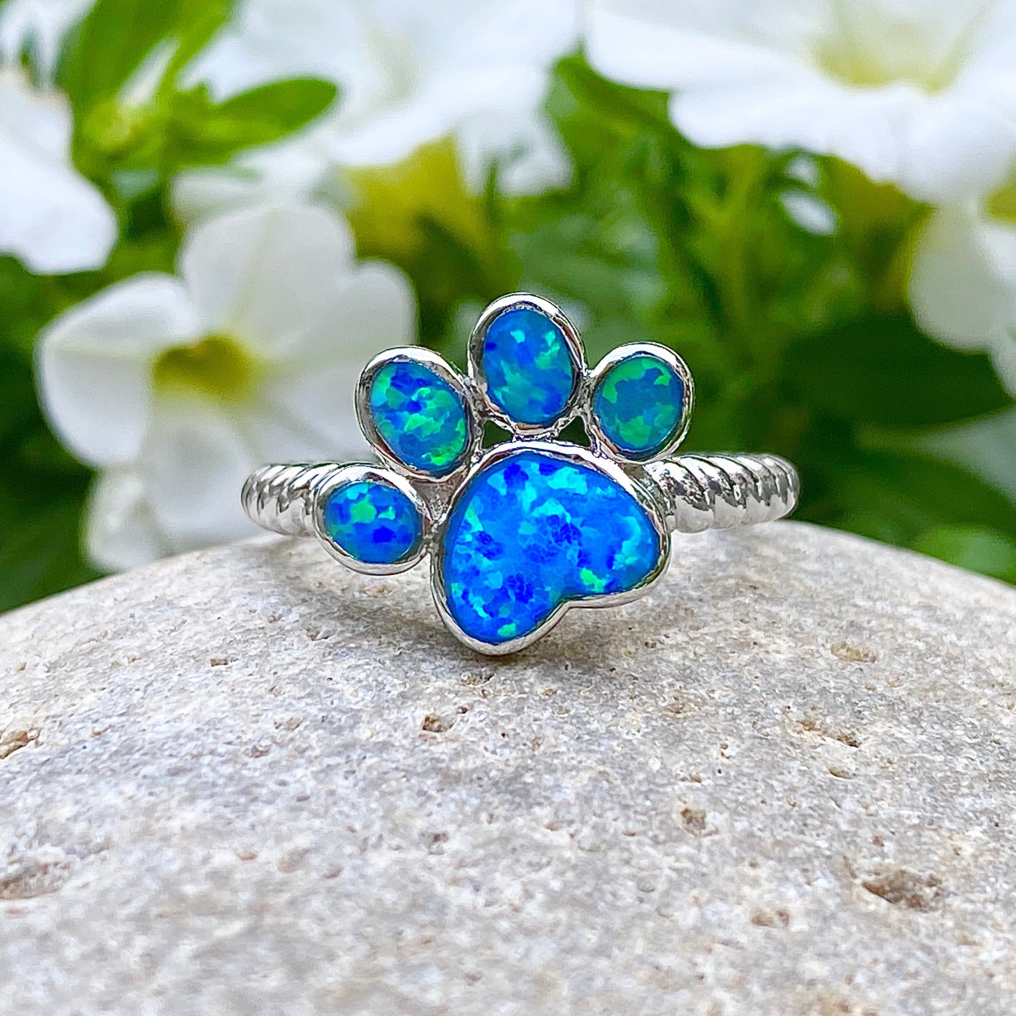 Cat paw print on sale ring