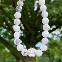 Load image into Gallery viewer, White Turquoise Stone Paw Bracelet