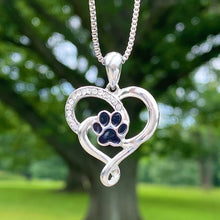 Load image into Gallery viewer, Heart Paw Necklace