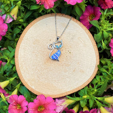 Load image into Gallery viewer, Blue Opal Cat Necklace