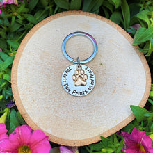 Load image into Gallery viewer, Paw Prints On My Heart Key Chain