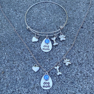 Dog Mom Necklace and Bracelet Bundle