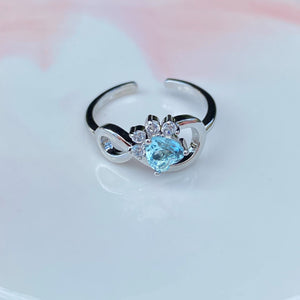 Paw Infinity Adjustable Ring