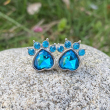 Load image into Gallery viewer, Paw Gemstone Earrings