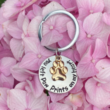 Load image into Gallery viewer, Paw Prints On My Heart Key Chain