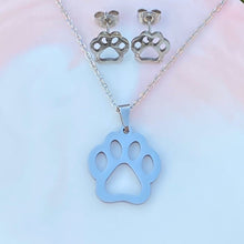 Load image into Gallery viewer, Hollow Paw Necklace and Earrings Set