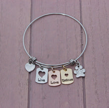 Load image into Gallery viewer, Live Love Rescue Bangle Bracelet