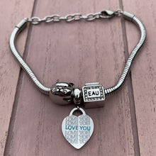 Load image into Gallery viewer, Love You Cat Charm Bracelet