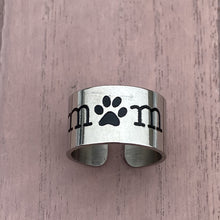 Load image into Gallery viewer, Paw Mom Adjustable Ring