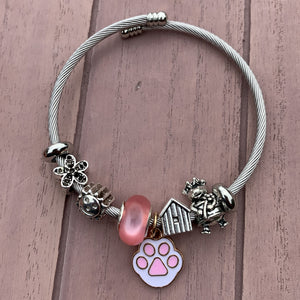Pink Paw Adjustable Bracelet