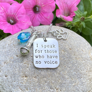 Those Who Have No Voice Necklace